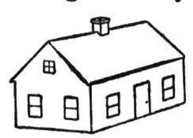 Coloring Pages Free Printable House Buildings Bird Houses